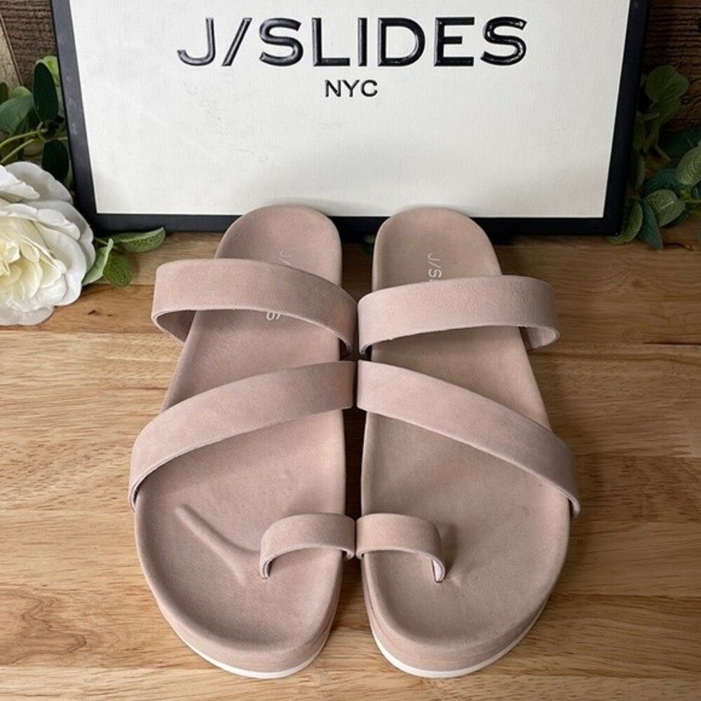J/Slides Roper Platform Slide Sandal, Size 6.5 in Light Pink